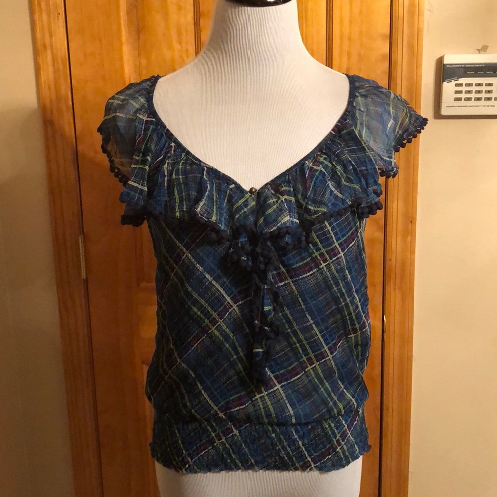 Nordstrom Juniors 100% Silk ruffled top